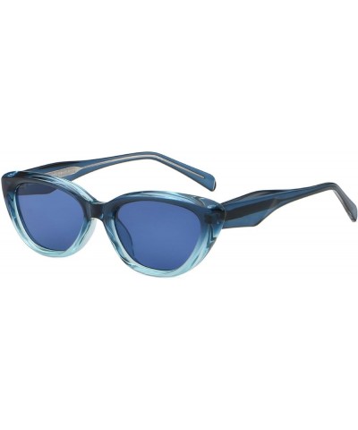 PEOPLE MONTAIN Retro Women's Cat Eye Sunglasses, Metal Core Reinforced Frame, UV400 Protection Gradient Blue/Blue $13.13 Cat Eye