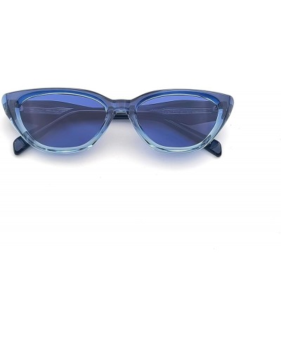 PEOPLE MONTAIN Retro Women's Cat Eye Sunglasses, Metal Core Reinforced Frame, UV400 Protection Gradient Blue/Blue $13.13 Cat Eye