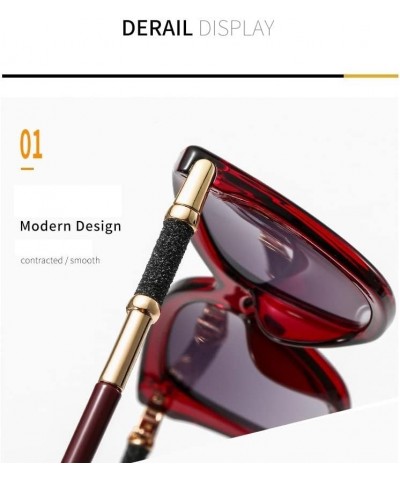 Square Metal Street Shot Men and Women Sunglasses Internet Celebrity (Color : D, Size : Medium) Medium D $13.87 Designer