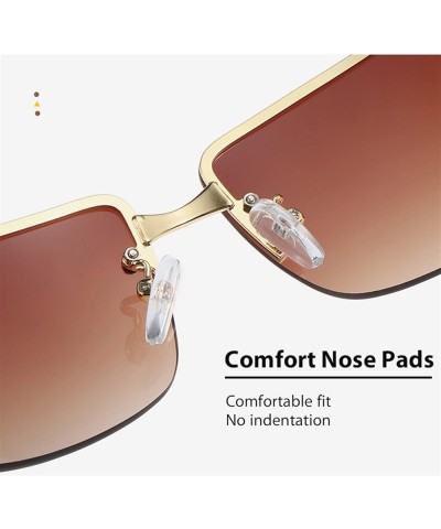 Frameless Fashion Woman Outdoor Retro Vacation Decoration Sunglasses (Color : A, Size : 1) 1 E $13.90 Designer