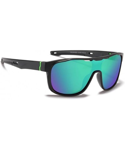 One Piece Shape Polarized Sunglasses Men Sports Shield Glasses Oversized Reduce windage Designed Frame C2 $17.18 Round