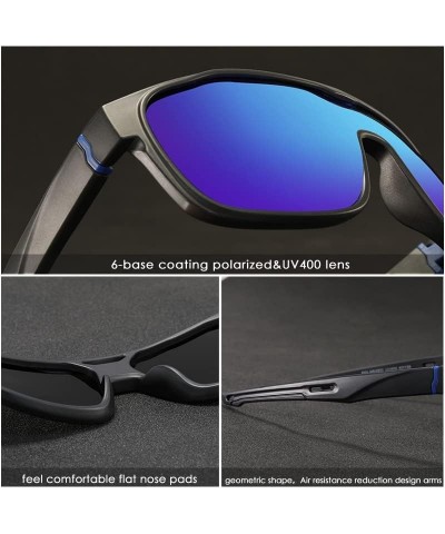 One Piece Shape Polarized Sunglasses Men Sports Shield Glasses Oversized Reduce windage Designed Frame C2 $17.18 Round