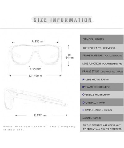 One Piece Shape Polarized Sunglasses Men Sports Shield Glasses Oversized Reduce windage Designed Frame C2 $17.18 Round