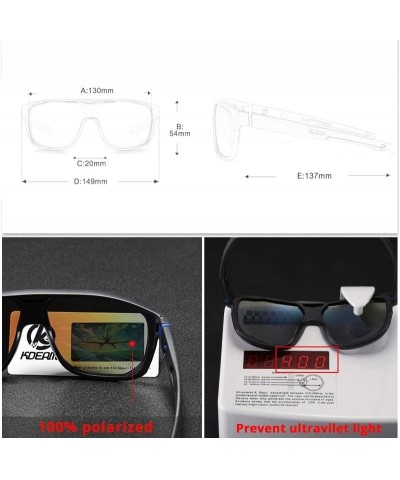 One Piece Shape Polarized Sunglasses Men Sports Shield Glasses Oversized Reduce windage Designed Frame C2 $17.18 Round