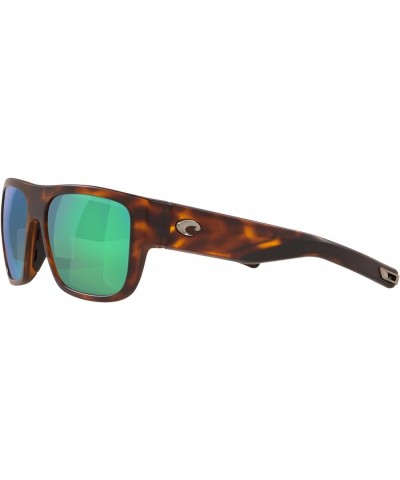 Men's Sampan Rectangular Sunglasses Matte Tortoise/Green Mirrored Polarized-580g $101.79 Rectangular