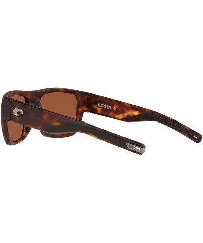 Men's Sampan Rectangular Sunglasses Matte Tortoise/Green Mirrored Polarized-580g $101.79 Rectangular