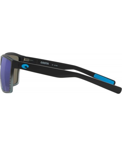 Men's Rincon Fishing and Watersports Rectangular Sunglasses Matte Smoke Crystal/Blue Mirrored Polarized-580g $68.80 Sport