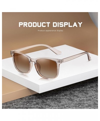 Polarized Sunglasses for Women and Men Classic Trendy Sun Glasses with 100% UV Protection 191 A424 Light Tea | Gradient Tea M...