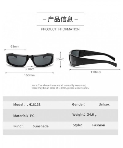 Punk Hip-hop Men and Women Trendy Styling Sunglasses (Color : G, Size : 1) 1 G $15.45 Designer