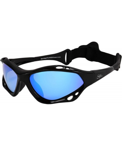 Black Mirage Surfing Kiteboarding Jetskiing Windsurfing Sunglasses with Blue Mirror $31.48 Goggle