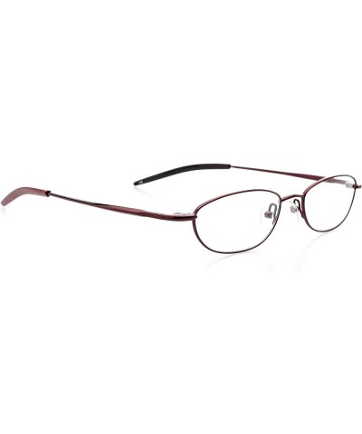 Optical Eyewear - Modified Oval Shape, Metal Full Rim Frame - for Women or Men Prescription Eyeglasses RX Plum Wine $29.98 Oval