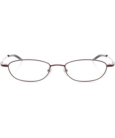 Optical Eyewear - Modified Oval Shape, Metal Full Rim Frame - for Women or Men Prescription Eyeglasses RX Plum Wine $29.98 Oval