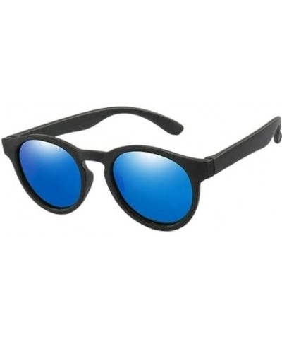 WarBLade Kids Polarized Round Sunglasses Black Frame/Blue Lense $8.24 Designer