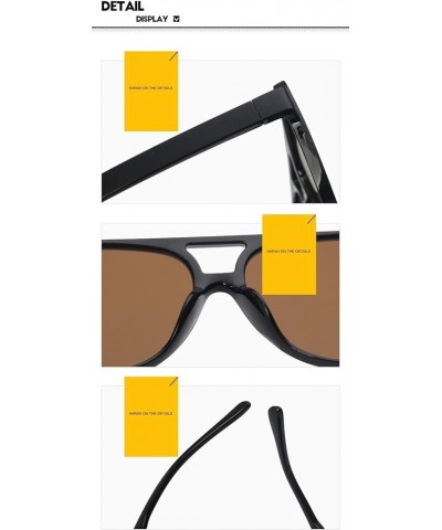 Retro Big Frame Street Shot Men and Women Sunglasses Outdoor Vacation (Color : B, Size : 1) 1 C $12.42 Designer