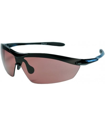 Polarized P49 Sports Fashion Sunglasses Flat Black & Amber $20.39 Rimless