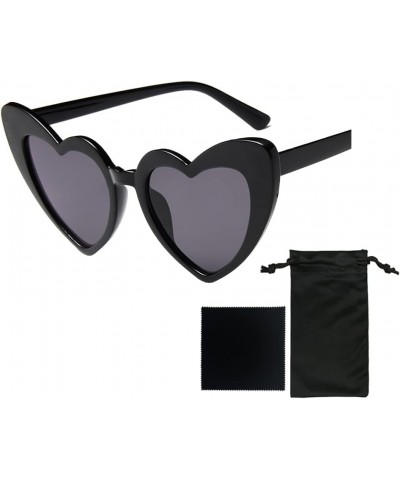 Heart Shaped Sunglasses Heart Eye Glasses Vintage Party Sunglasses Sun Protection Glasses Mod Style Sunglasses with Cleaning ...