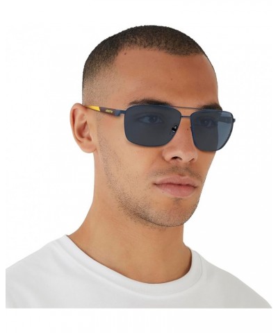 Men's an 3089 Aviator Sunglasses Beverlee Matte Dark Blue Dark $33.91 Aviator