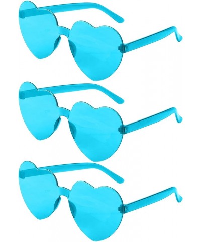 Heart Shaped Sunglasses, Party Glasses, 3 Pairs, Heart Shaped Glasses, Heart Sunglasses, Colorful Sunglasses Lake Blue $6.48 ...