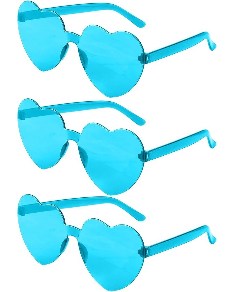 Heart Shaped Sunglasses, Party Glasses, 3 Pairs, Heart Shaped Glasses, Heart Sunglasses, Colorful Sunglasses Lake Blue $6.48 ...