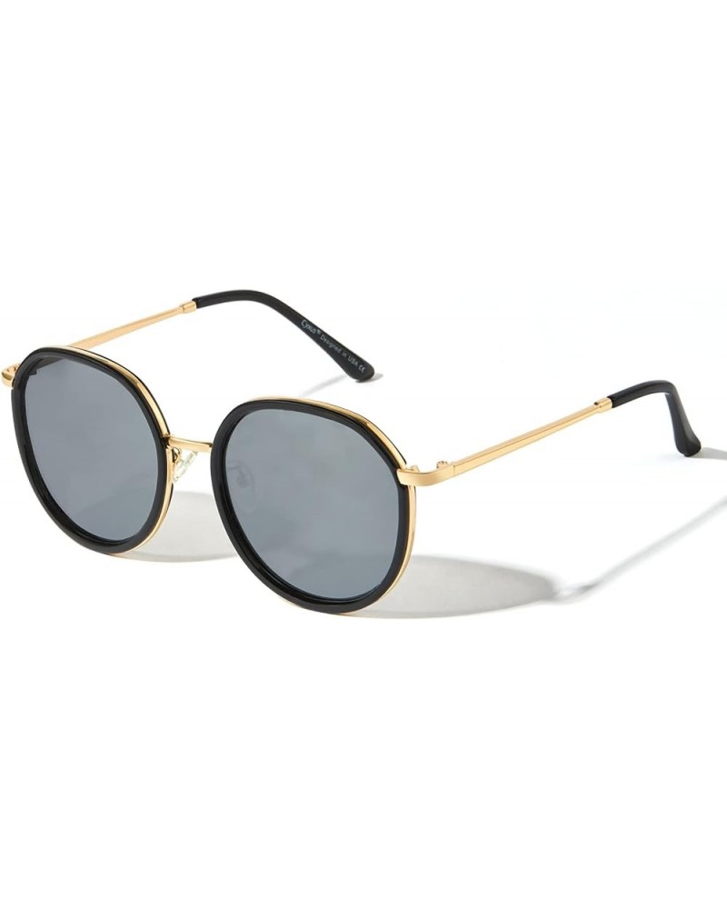 Polarized Sunglasses for Men Women UV Protection Mirrored Lens 00 - Golden Frame - Silver Lens $8.99 Aviator