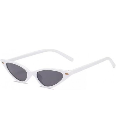 Retro Cateye Sunglasses White $21.56 Cat Eye