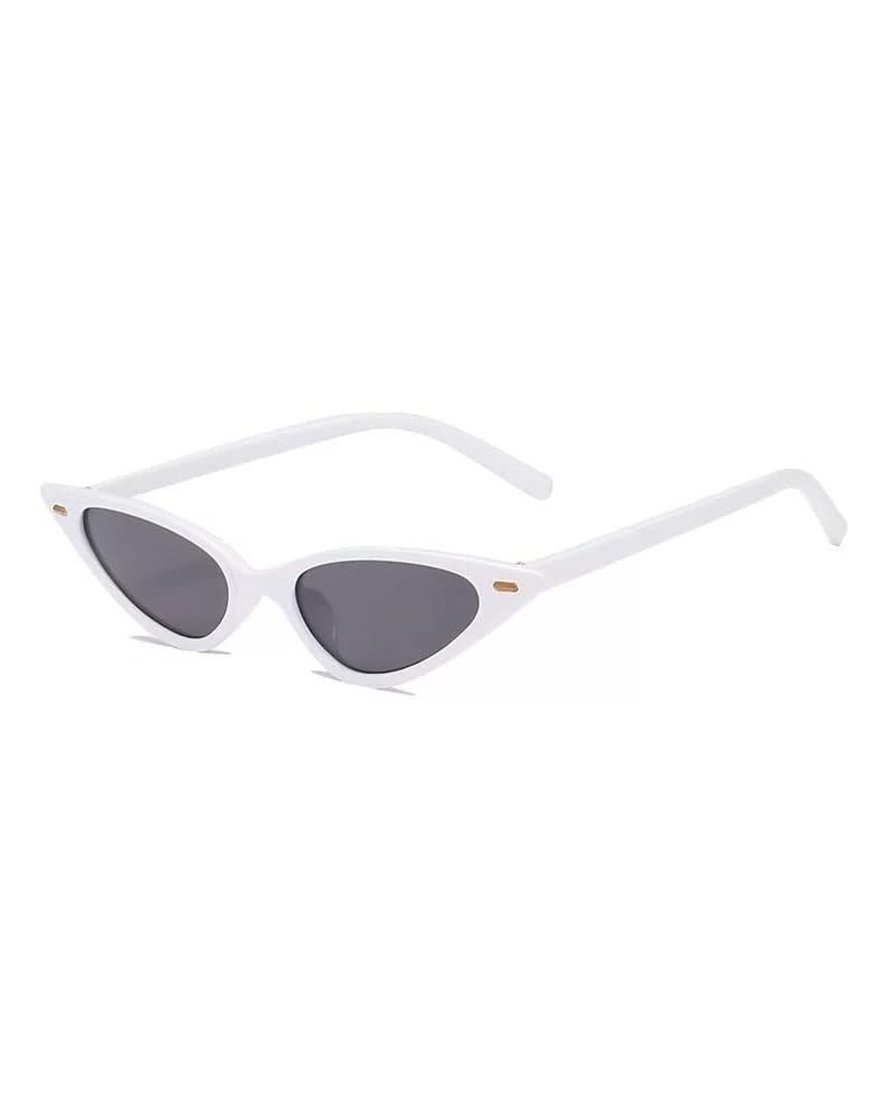 Retro Cateye Sunglasses White $21.56 Cat Eye