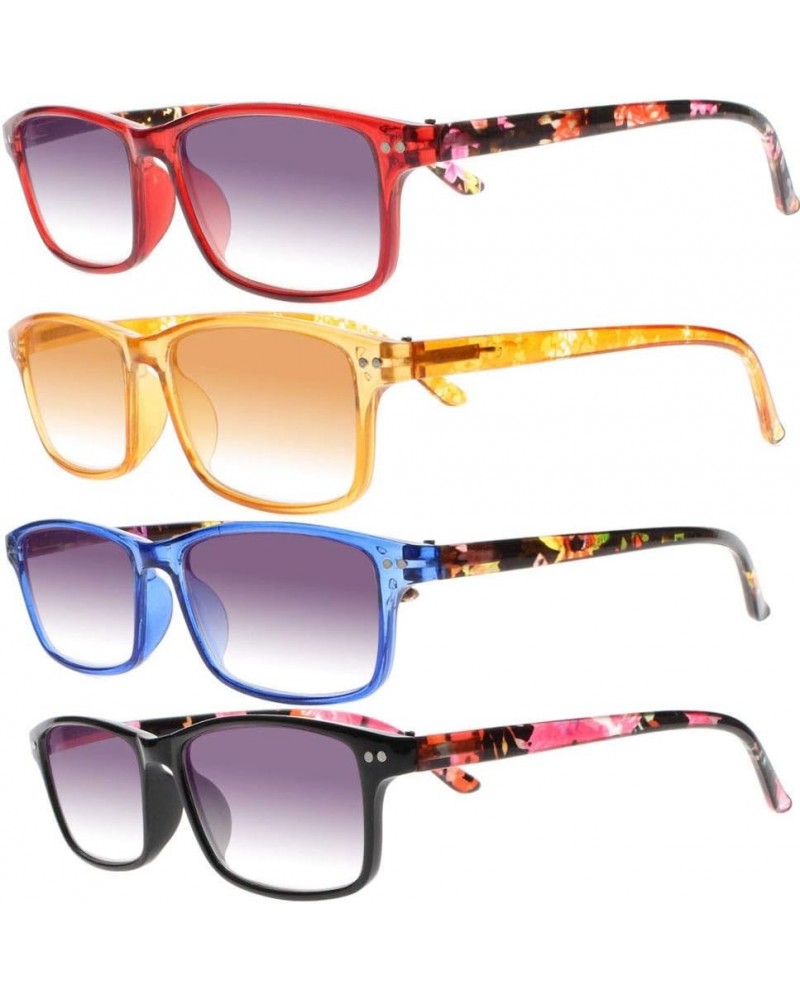 Multi-Color Women Style Tinted Lens Rectangle- Protection Outdoor Reading Glasses All 4 Colors $7.50 Rectangular