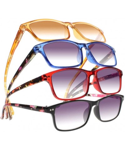 Multi-Color Women Style Tinted Lens Rectangle- Protection Outdoor Reading Glasses All 4 Colors $7.50 Rectangular