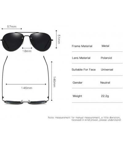 Ultra Lightweight Rectangular HD Polarized Sunglasses UV400 Protection for Men Women Black $7.79 Round