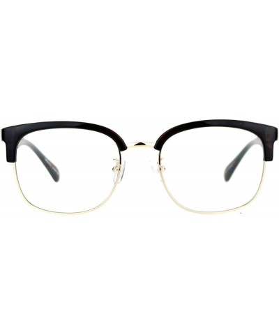 Designer Fashion Clear Lens Glasses Unisex Square Rectangular Eyeglasses Brown $8.52 Square