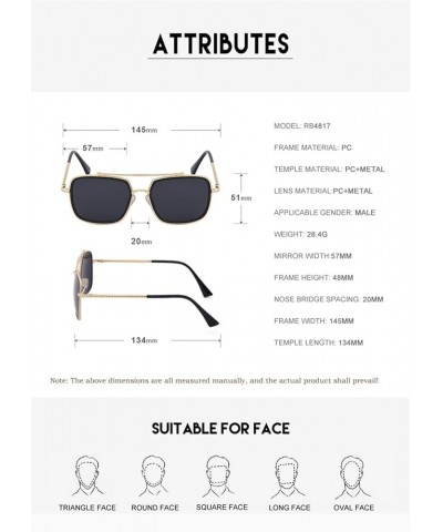 Polarized Retro Fashion Men and Women Driving Sunglasses Vacation Sports Beach Decorative Sunglasses (Color : B, Size : 1) 1A...