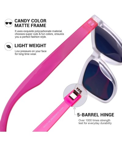 Womens Sunglasses UV400 Mirrored Lens, Fit for Outdoor, Vacation, Driving C14 - Pink Polarized Lens $8.39 Square