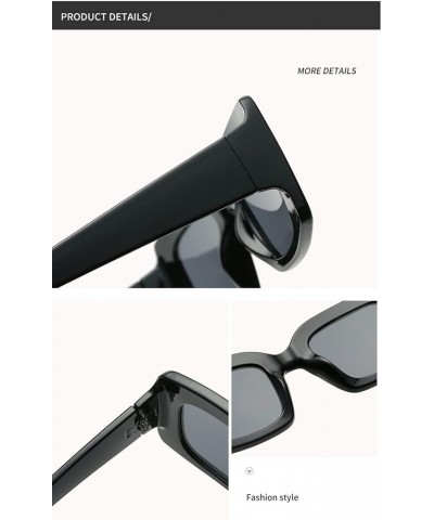 Square Sunglasses for Men and Women Street Shot, Outdoor Vacation Beach Glasses (Color : E, Size : Medium) Medium B $16.03 De...