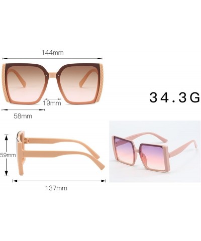 Square Fashion Women Large Frame Outdoor Driving Sunglasses (Color : E, Size : 1) 1A $17.63 Designer