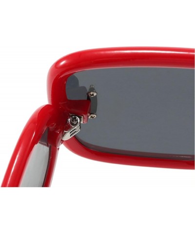 Oversized Square Sunglasses for Women Men, Trendy Flat Top Fashion Shield Shades Green Mirror $10.16 Sport