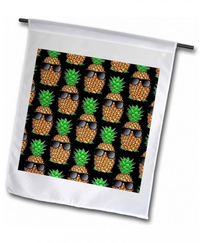 Fun island pineapple with cool sunglasses pattern. - Flags (fl_352699_2) 12 x 18 inch Garden Flag $10.00 Designer