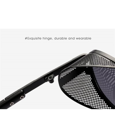 Metal Retro Punk Sunglasses Men and Women Outdoor Vacation Sunglasses (Color : D, Size : 1) 1 D $11.97 Designer