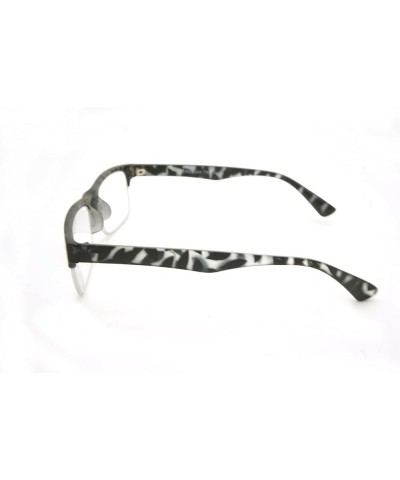 ColorViper TR90 Lightweight half-rim Basic Square Reading Glasses 51mm-19mm-140mm Matte Black Tortoise $11.57 Square