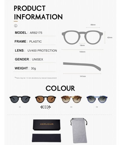 Retro Square Sunglasses for Women and Men Vintage Fashion Frame AR82200(Black/Umber) $10.25 Round