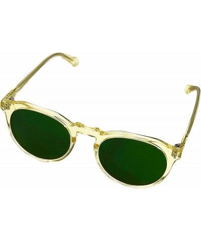 Crystal Retro Acetate Polarized Sunglasses For Men and Women Green Green $46.74 Designer