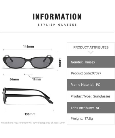 Women Small Frame Cat Eye Hip-hop Sunglasses Outdoor Vacation Beach Decorative Sunglasses (Color : 2, Size : 1) 1 8 $11.94 Ca...