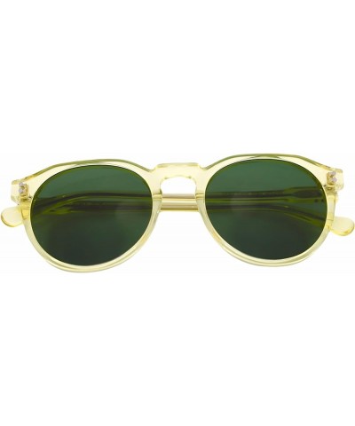 Crystal Retro Acetate Polarized Sunglasses For Men and Women Green Green $46.74 Designer