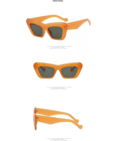 Triangle cat Eye Retro Hip hop Sunglasses for Men and Women Outdoor (Color : G, Size : 1) 1 B $13.67 Designer