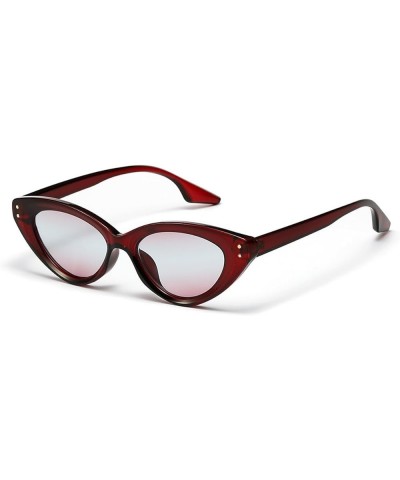 Small Frame Cat Eye Fashion Vintage Men And Women Outdoor Sunglasses Gift D $15.74 Designer