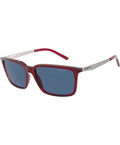 Men's an 4270 Rectangular Sunglasses Shiny Bordeaux $27.64 Rectangular