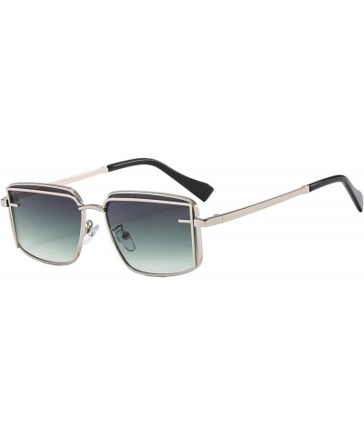 Glasses Men's Sunglasses Retro Metal Square Sunglasses $65.52 Designer