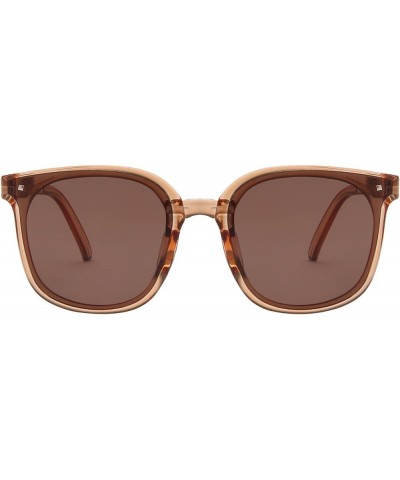 Sunglasses Womens Vintage Retro Round Mirrored Sunglasses for Women Man Polarized Foldable Round Chic Retro Brown $7.27 Round