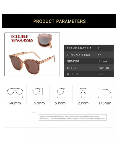 Sunglasses Womens Vintage Retro Round Mirrored Sunglasses for Women Man Polarized Foldable Round Chic Retro Brown $7.27 Round