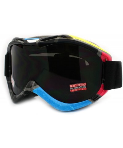 Ski Snowboard Goggles Anti Fog Shatter Proof Lens Geometric Design Multicoloured black $10.64 Goggle