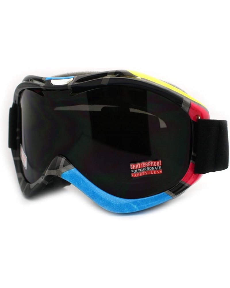 Ski Snowboard Goggles Anti Fog Shatter Proof Lens Geometric Design Multicoloured black $10.64 Goggle